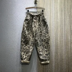 Pantalon Léopard Style Militaire Beige
