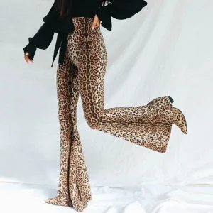Pantalon Pattes d'éph Léopard