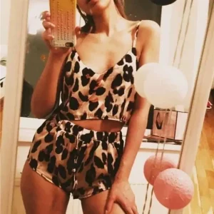 Pyjama Léopard Femme Court