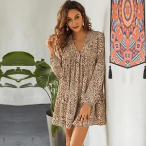 Robe Femme Imprimée Léopard