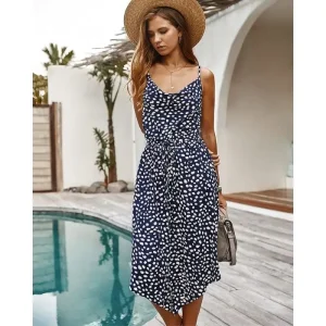 Robe Léopard Été Bleue