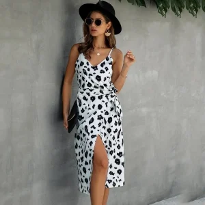 Robe Léopard Fluide Blanche