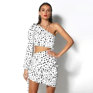 Robe Motif Léopard Asymétrique