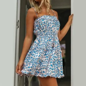 Robe Motif Léopard Courte