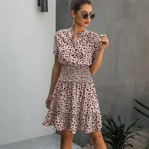 Robe Style Léopard Rose