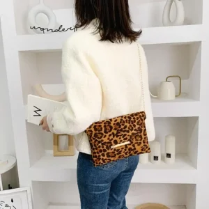 Sac Bandoulière Léopard Enveloppe