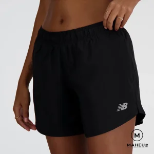 SHORT SPORT FEMME ESSENTIAL 5" NOIR, NEW BALANCE