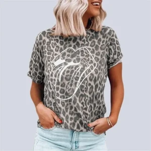 T-Shirt Imprimé Léopard