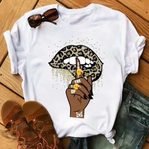 T-Shirt Léopard Bouche Motif 6