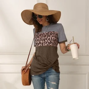 T-Shirt Léopard Marinière