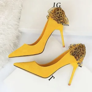 Talons Léopard Colorés Jaunes