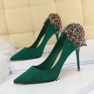 Talons Léopard Colorés Verts