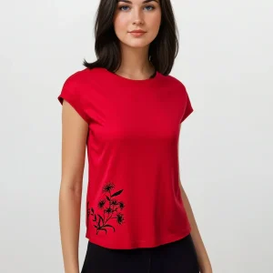 T-Shirt Fleur Sauvage - Femme