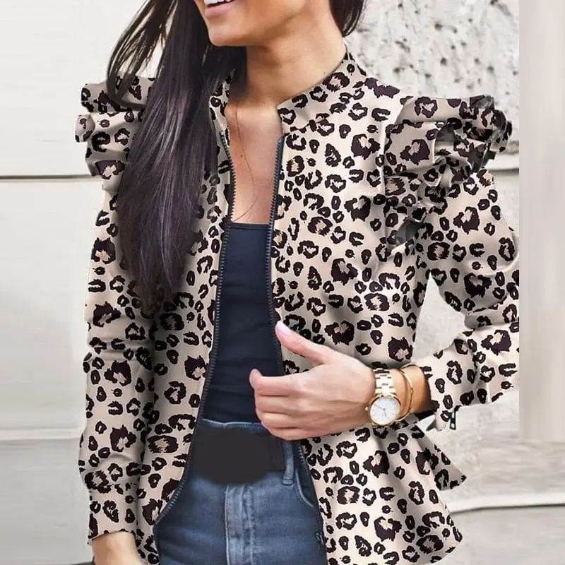 Veste Léopard Épaulettes – Image 3